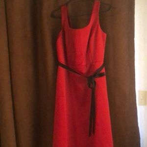 Red A-line dress